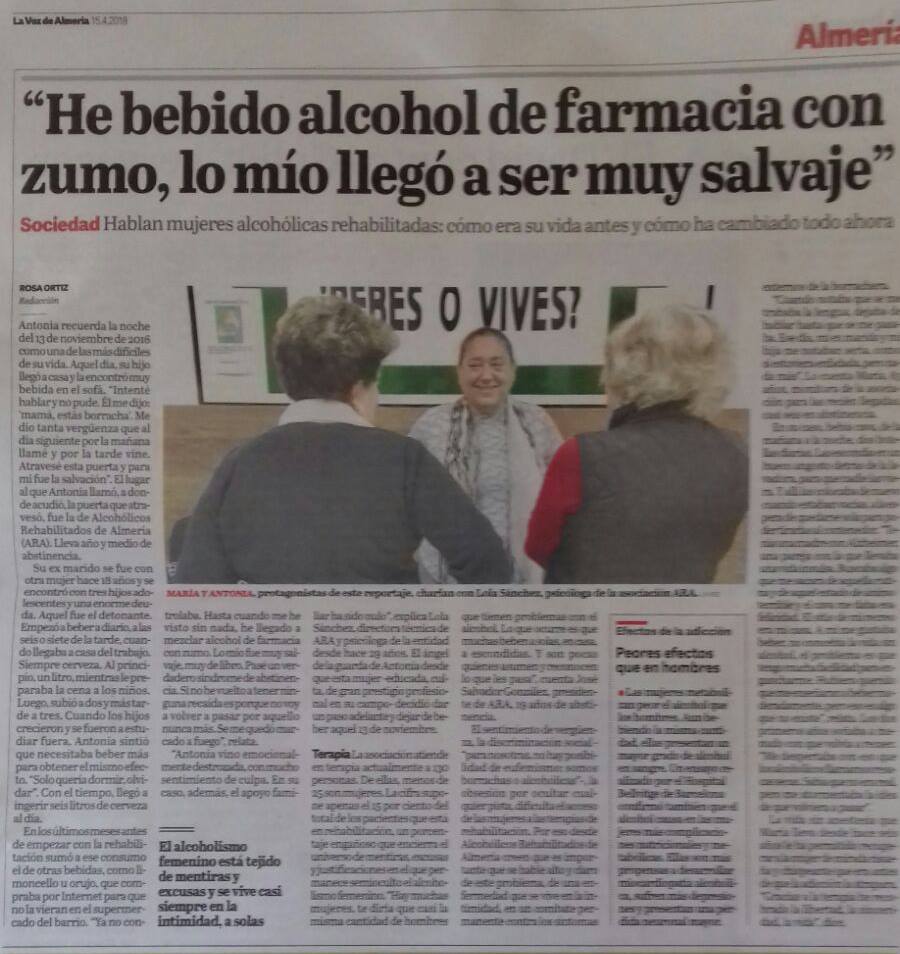 En La Voz de Almería de hoy domingo…
