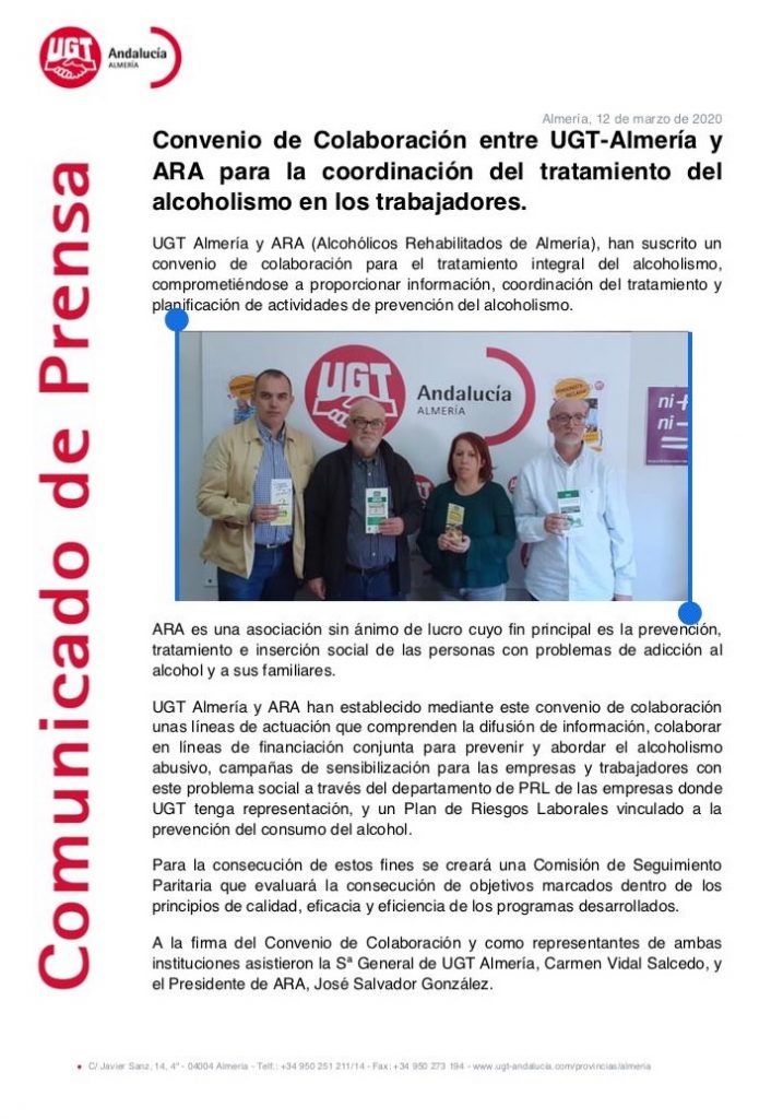 Convenio de Colaboración con UGT